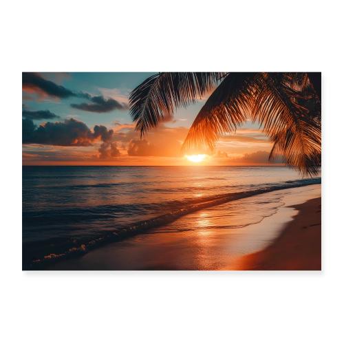 Golden Tropic Glow - Poster 12x8