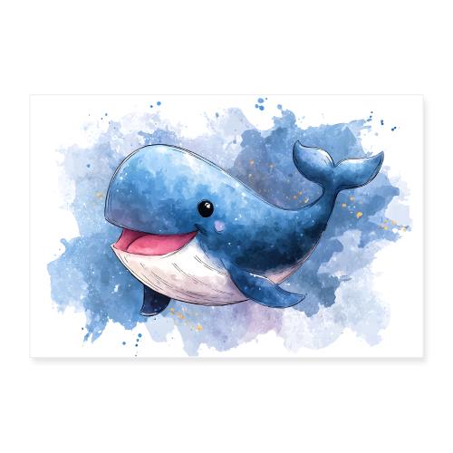 Whale: Splash of Joy - Poster 12x8