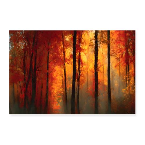 Flames of Fall - Poster 12x8