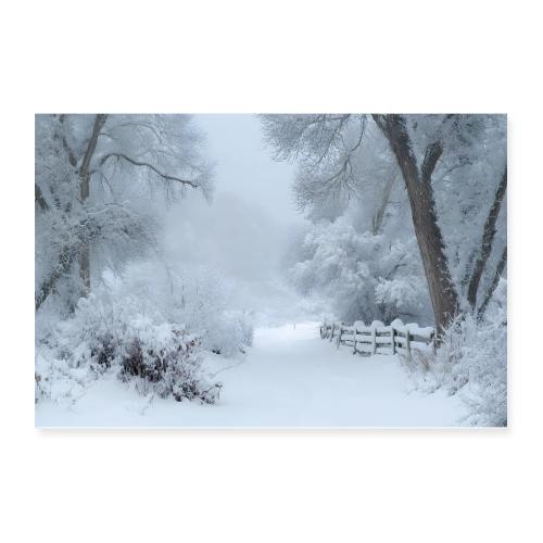 Silent Path of Snow - Poster 12x8