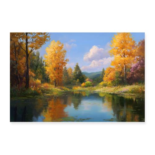 Bright Autumn Reflections - Poster 12x8