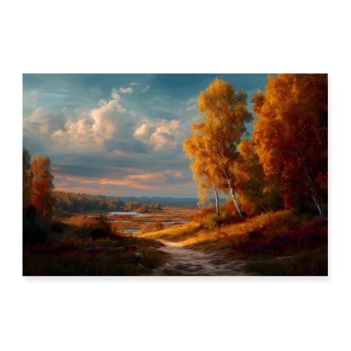 Golden Horizon of Fall - Poster 12x8