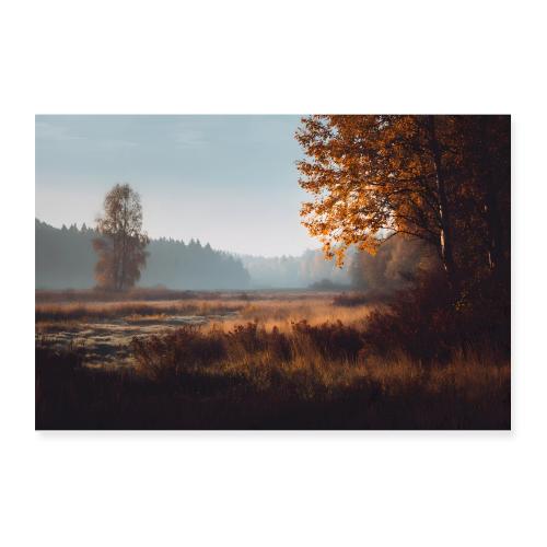Dawn Over the Autumn Field - Poster 12x8