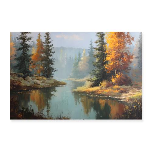 Autumn's Reflection - Poster 12x8