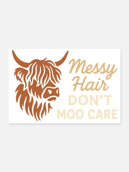 Highland Cow Rustic Animal Cute Farmcore Gift - Poster 12x8 - white - Front