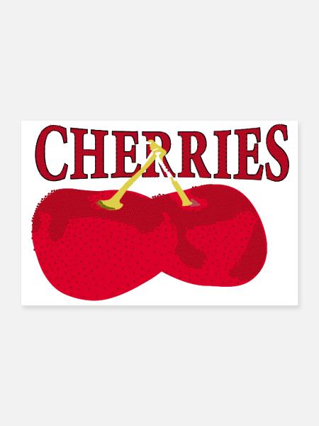 Cherries  - Poster 12x8 - white - Front