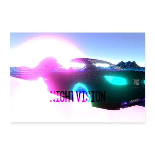 Nightvision Cyberspace Poster - Poster 12x8