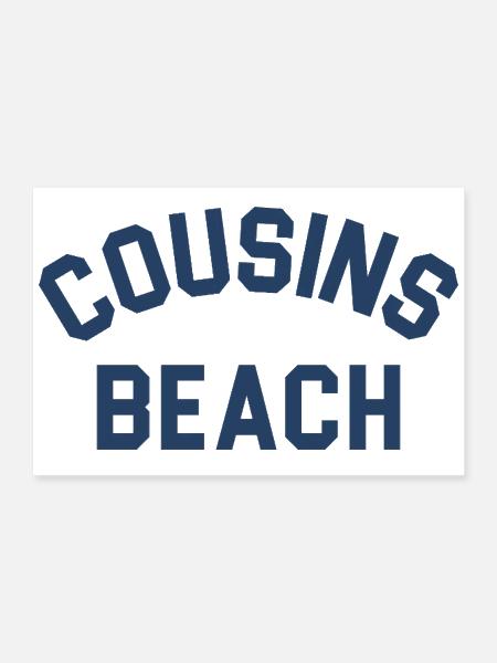 Cousins Beach  - Poster 12x8 - white - Front