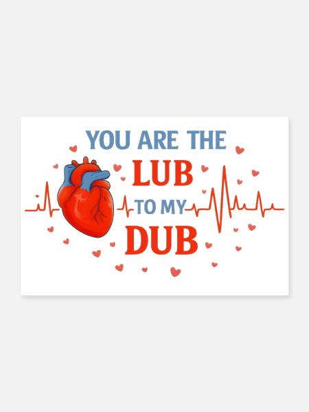 Cardiac Nurse Valentine Design  - Poster 12x8 - white - Front