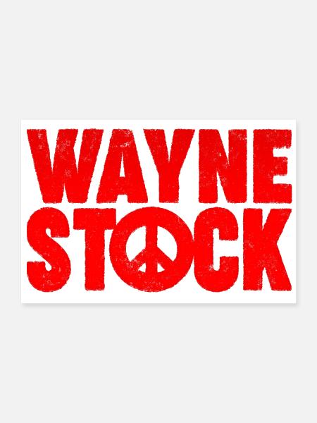 Wayne Stock Peace Logo Tee - Poster 12x8 - white - Front
