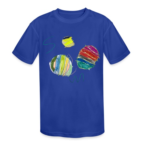 Three basketballs. - Kids' Moisture Wicking Performance T-Shirt