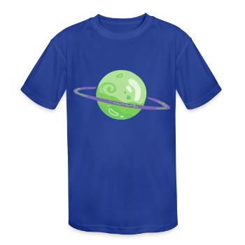 PLANET - Kids' Moisture Wicking Performance T-Shirt - royal blue - Front