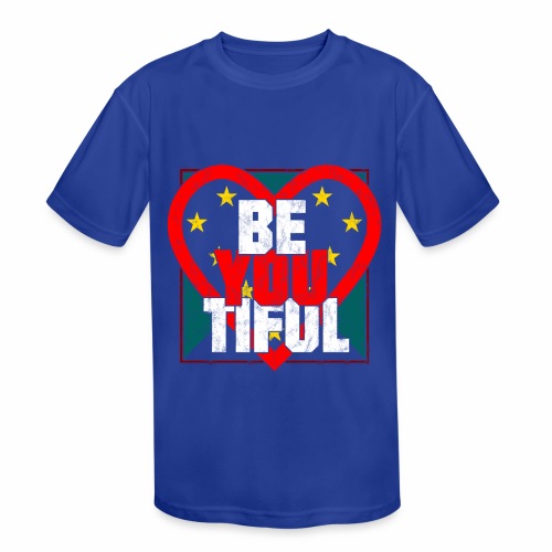 Beautiful BeYouTiful Heart Self Love Gift Ideas - Kids' Moisture Wicking Performance T-Shirt