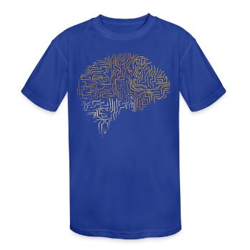 Neuroscience Superhuman Brain Gift - Kids' Moisture Wicking Performance T-Shirt - royal blue - Front