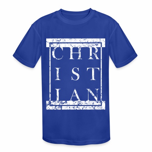 CHRISTIAN Religion - Grunge Block Box Gift Ideas - Kids' Moisture Wicking Performance T-Shirt