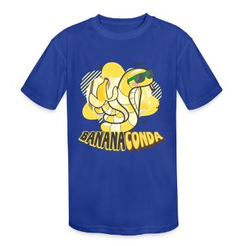 Bananaconda Banana Fruit Fruit - Kids' Moisture Wicking Performance T-Shirt - royal blue - Front