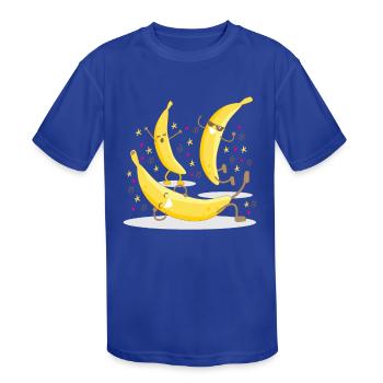 Party Bananas Banana Fruit Fruit - Kids' Moisture Wicking Performance T-Shirt - royal blue - Front