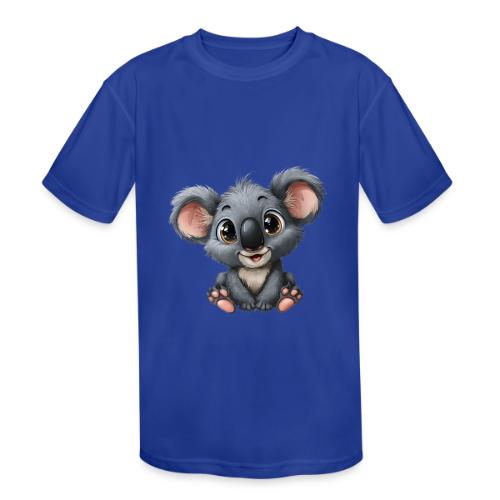 Joyful Cartoon Baby Koala with Big Eyes - Kids' Moisture Wicking Performance T-Shirt