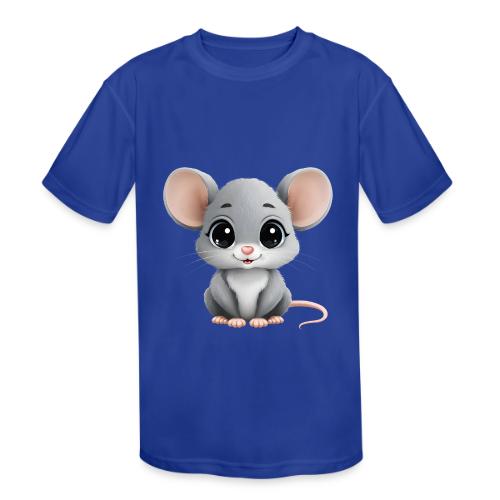 Baby Mouse: Little Grey Explorer - Kids' Moisture Wicking Performance T-Shirt