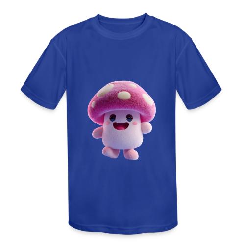 Mushroom: Purple Forest Friend - Kids' Moisture Wicking Performance T-Shirt