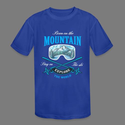Winter's Thrill Snowboard & Ski Adventure - Kids' Moisture Wicking Performance T-Shirt