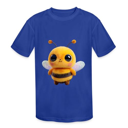 Sweet Cartoon Baby Bee with Innocent Eyes - Kids' Moisture Wicking Performance T-Shirt