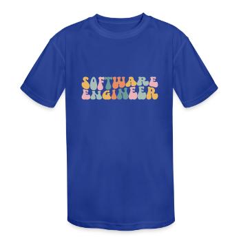 Software Engineer Software Developer Computer - Kids' Moisture Wicking Performance T-Shirt - royal blue - Front