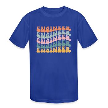 Engineer Engineering Professional Technical - Kids' Moisture Wicking Performance T-Shirt - royal blue - Front