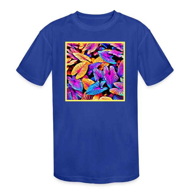 Captivating Neon Elegance Leaf Pattern