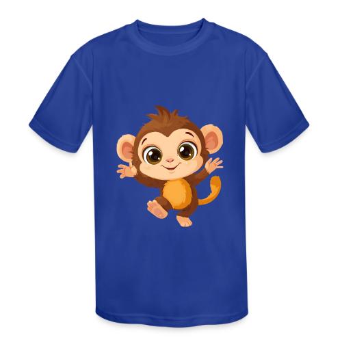 Dancing Baby Monkey Joyful - Kids' Moisture Wicking Performance T-Shirt