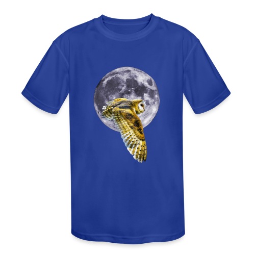 Owl and Moon - Kids' Moisture Wicking Performance T-Shirt