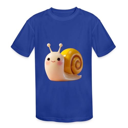 Sweet Cartoon Baby Snail Full of Joy - Kids' Moisture Wicking Performance T-Shirt