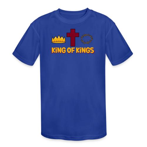 Christ the King – King of Kings Biblical Faith - Kids' Moisture Wicking Performance T-Shirt