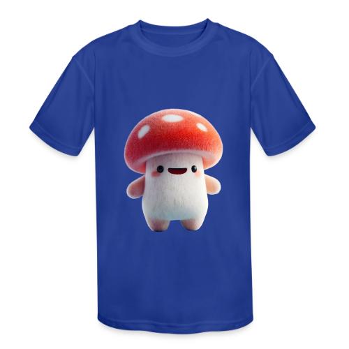 Mushroom: Red Forest Friend - Kids' Moisture Wicking Performance T-Shirt