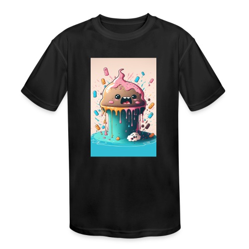 Cake Caricature - January 1st Dessert Psychedelics - Kids' Moisture Wicking Performance T-Shirt