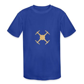 drone - Kids' Moisture Wicking Performance T-Shirt - royal blue - Front