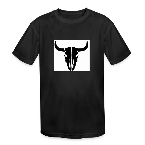 Longhorn skull - Kids' Moisture Wicking Performance T-Shirt