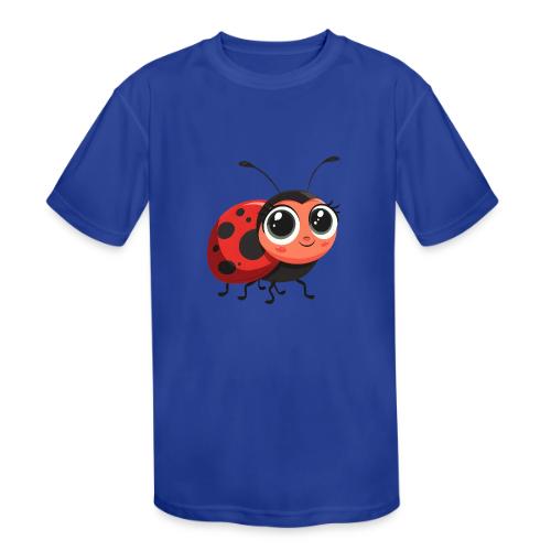 Cute Cartoon Ladybug Full of Joy - Kids' Moisture Wicking Performance T-Shirt