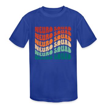 Neuro Squad Vintage - Kids' Moisture Wicking Performance T-Shirt - royal blue - Front