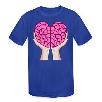 Brain Hands, Neuroscience - Kids' Moisture Wicking Performance T-Shirt - royal blue - Front