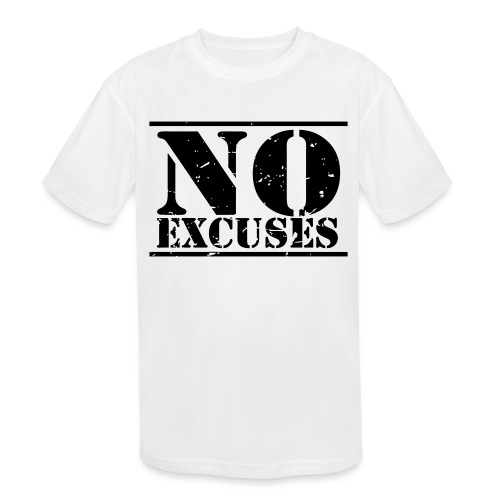 No Excuses training - Kids' Moisture Wicking Performance T-Shirt