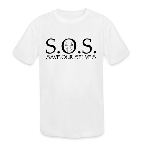 SOS Black on Black - Kids' Moisture Wicking Performance T-Shirt