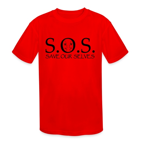 SOS Black on Black - Kids' Moisture Wicking Performance T-Shirt
