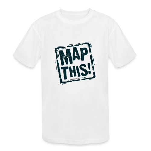 MapThis! Black Stamp Logo - Kids' Moisture Wicking Performance T-Shirt