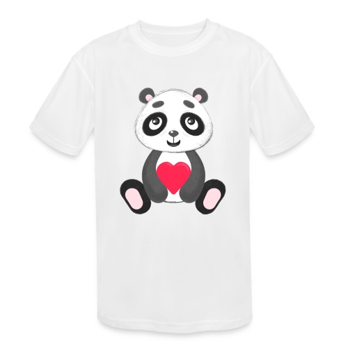 Sweetheart Panda - Kids' Moisture Wicking Performance T-Shirt