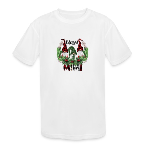 Blessed Mimi Christmas Gnome Grandma Gift shirt - Kids' Moisture Wicking Performance T-Shirt