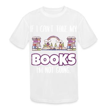Books - Kids' Moisture Wicking Performance T-Shirt - white - Front