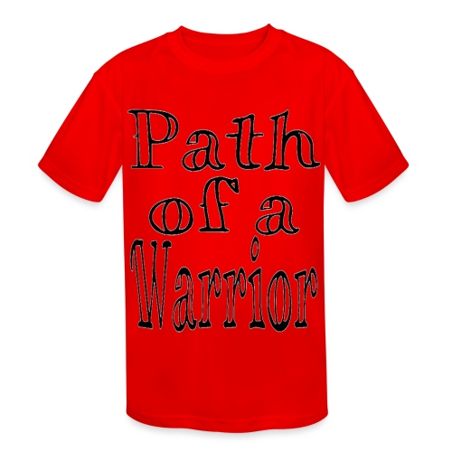 Path of a Warrior (White) - Kids' Moisture Wicking Performance T-Shirt