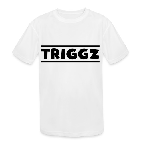 Triggz s Shirt Logo Black with Lines - Kids' Moisture Wicking Performance T-Shirt