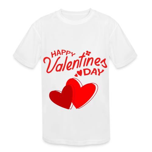 Heart design, Love, Valentine's Day, February 14 - Kids' Moisture Wicking Performance T-Shirt